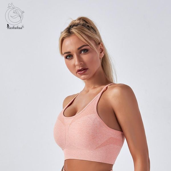 

yushuhua спортивный бюстгальтер йога спортивная одежда толчок бегущей спортивной спортивной одежды женщин фитнес тренажерный зал бюстгальтер, White;black