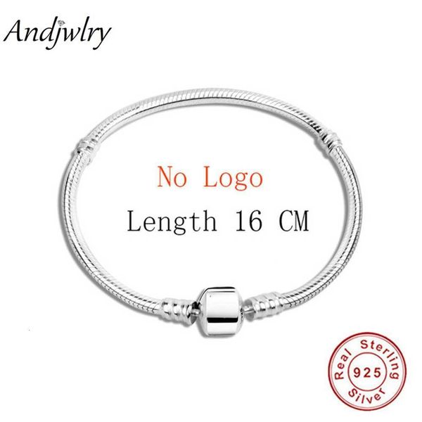 

bracelet sterling silver 100% bangles charm bead 925 snake chain for women pulsera diy jewelry have no brand berloque lj