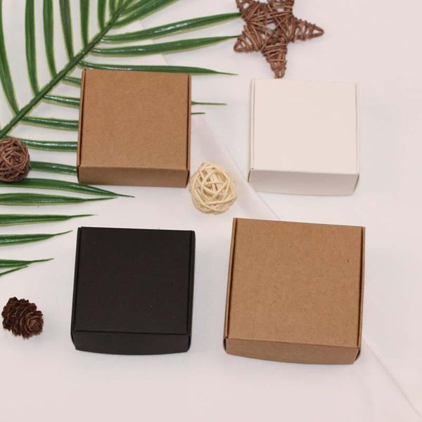 

50 100pc craft kraft paper box packaging box wedding party small gift candy jewelry package boxes for handmade soap storage wrap h bbyawx