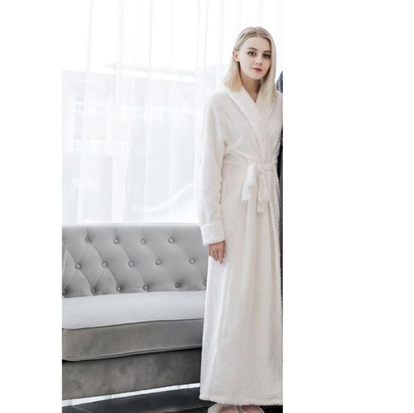 

women casual sleepwear autumn winter thicken puls size long nightgown female bath robe womens casual home wear pajamas high end, Black;red