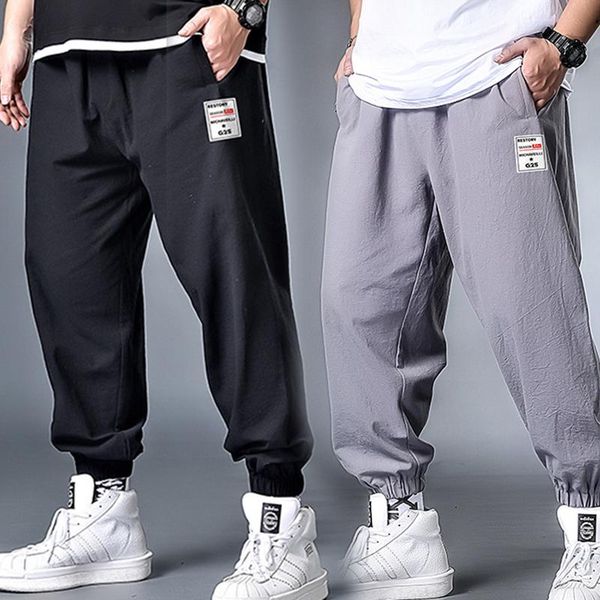 

6xl 7xl large size men pants, men fashion harem pants, new casual jogging street wear, oversized pants, Black
