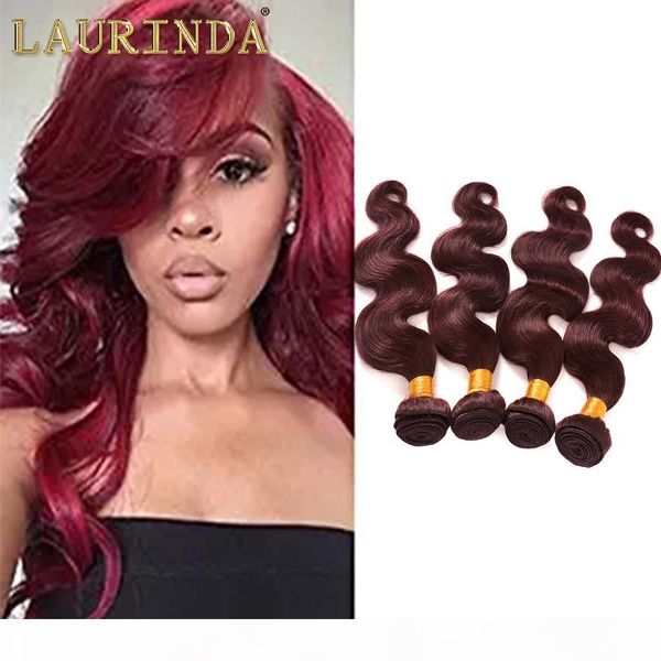 

brazilian body wave human virgin hair weaves ombre burgundy 99j color double wefts 100g bundle 4bundles lot hair extensions, Black;brown