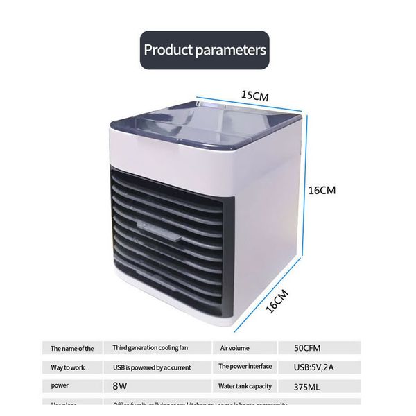 

saengq mini conture coverer air cooler вентиляторы usb портативный воздушный кулер кондооператор стол мини вентилятор для office home 7 цвет