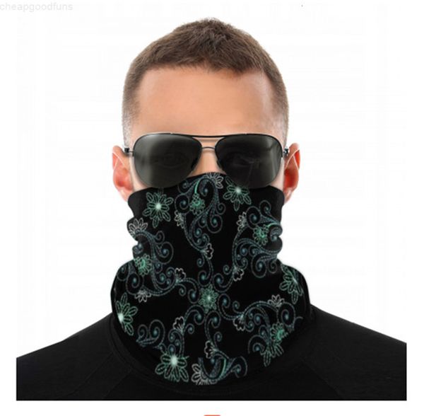 

seamless bandana for rave face dust wind uv sun neck gaiter tube mask headwear motorcycle cycling riding running headbands, Black