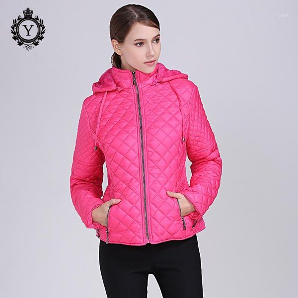 

2019 coutudi winter jacket women hooded fleece and cotton padded plaid jacket coat autumn winter outerwear female parkas1, Black