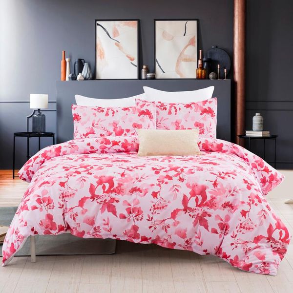 

bedding sets wongs pink flower set duvet quilt cover single double twin  king size 3pcs