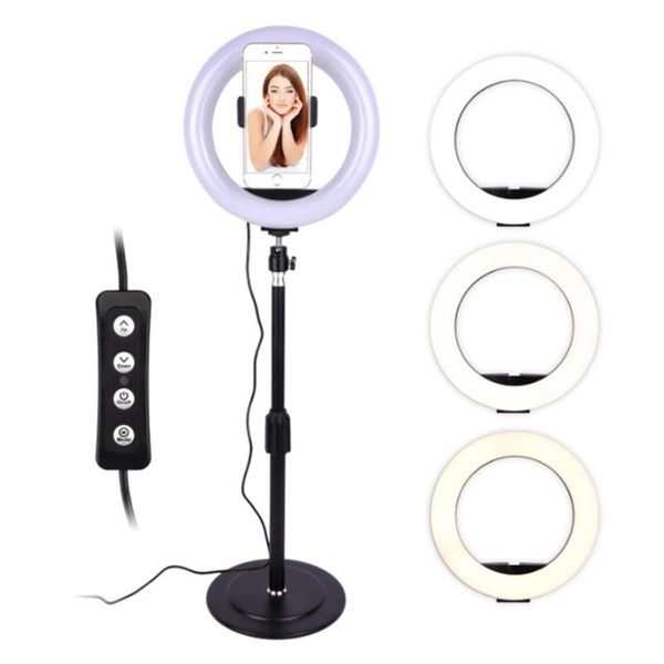 

lighting & studio accessories ring light 20cm pography led selfie dimmable fotografia po for makeup video tripod lamp backdrop stand