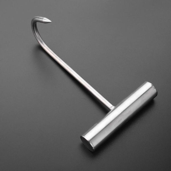 

hooks & rails stainless steel hook practical pork roasted t-hook useful beaf chicken kitchen tool for home shop (20cm)