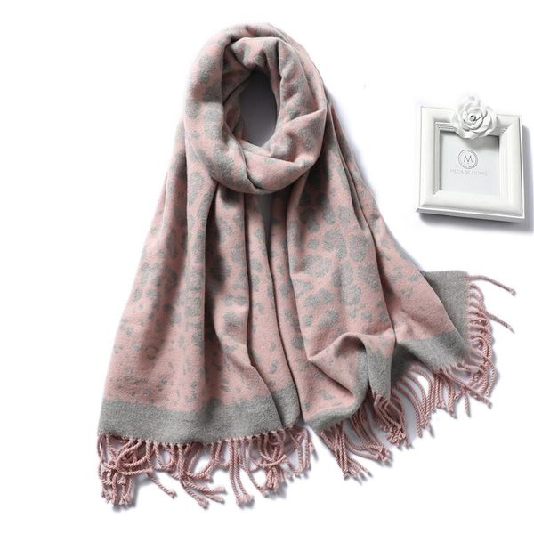 

winter women scarf thick warm cashmere shawls for lady 2020 animal print soft long size blanket scarves foulard wmtilq, Blue;gray