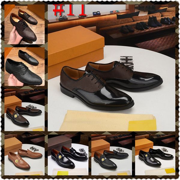 

italian oxford shoes for men luxury patent leather wedding shoes pointed toe dress shoes classic derbies plus size 38-45, Black