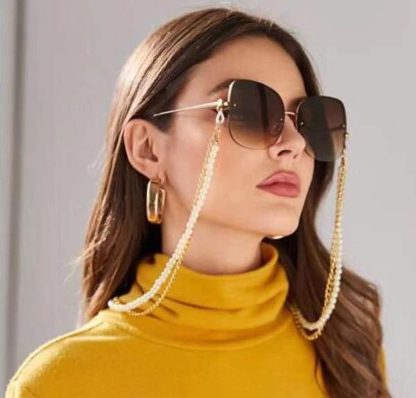 

имитационные очки держатель цепи солнце солнца с очками металлические цепи стиль жемчужины мода очки цепь из бисера 3 sqcgz homees2007