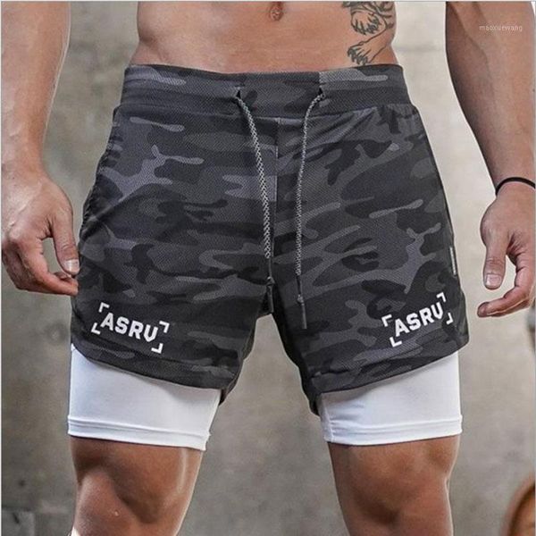 

2020 new double deck running shorts men fitness workout bermuda bodybuilding quick dry short pants male clothing bottoms1, White;black