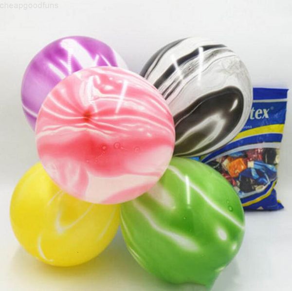 

10 inch featured agate cloud ball wedding bar ktv decorative marbled moire printed balloon dhl free