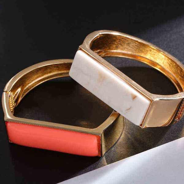 

quality luxurious gold personality exaggerate punk bracelets bangles for women fashion jewelry, Black
