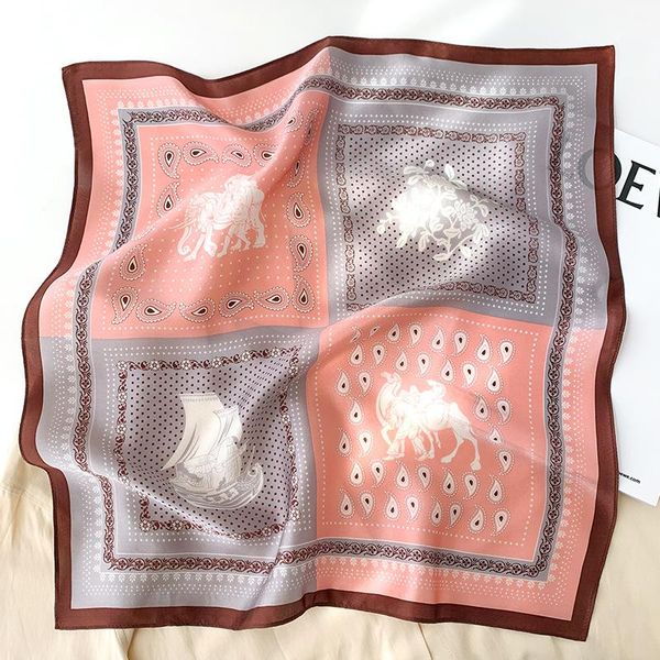 

роскошные пленки шеи шарф женщины 100 шелковые квадратные шарвы для волос аксессуары для волос оручает follard lady scekerchief bandana jllt, Blue;gray