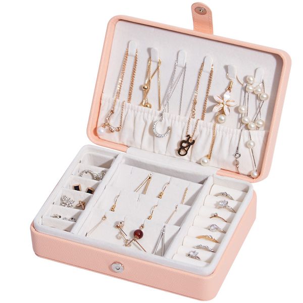 

new earring storage box ins wind jewelry box portable storage box earrings earrings jewelry ing, Black;white