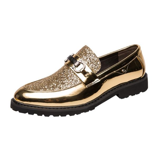 

men leather shoe outdoor formal fashion casual shoes breathable mens wedding shoes club party loafers footwear, Black