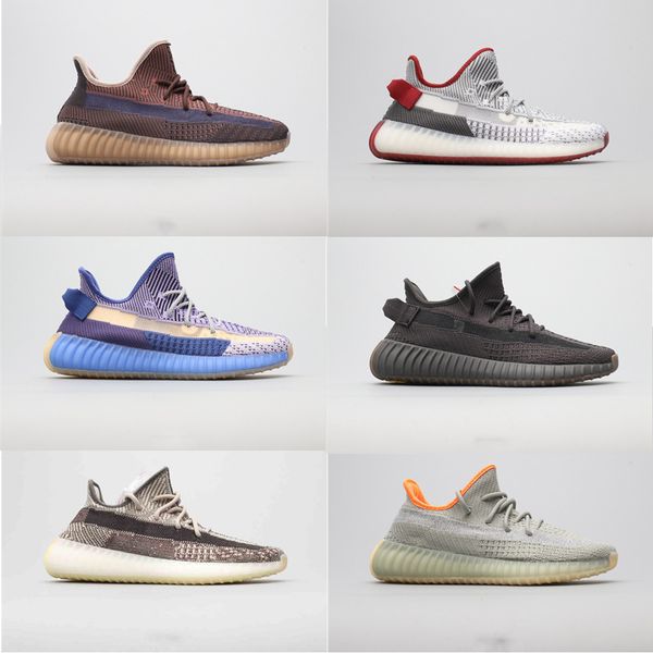 

pink pearl stone carbon kanye west mens casual shoes fade sand taupe natural reflective men women outdoor trainers sports sneakers, Black