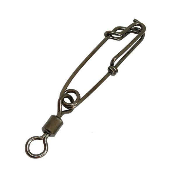 

100pcs stainless steel fishing rolling swivel with long line clips snap,sea saltwater big game fishing tackle