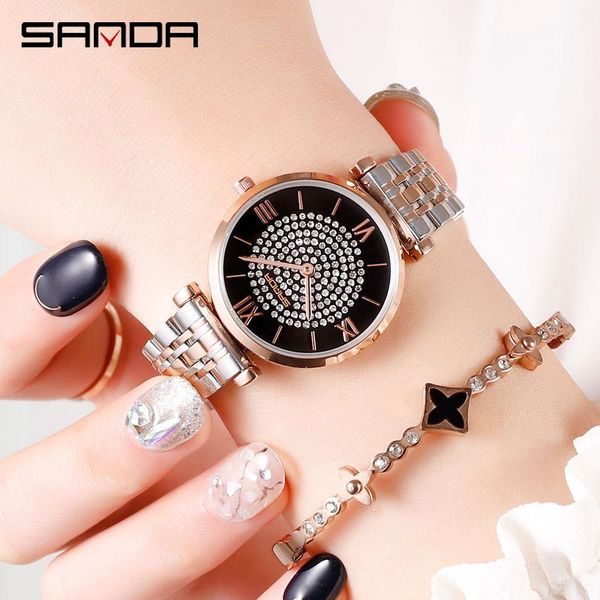 

genuine ladies watch female watch ladies quartz watch waterproof casual sports wristw fashion gift simple 1012, Slivery;brown