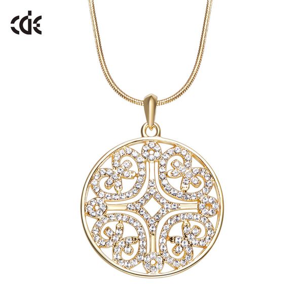 

sweater europe and america high-end long fashion-swarovski crystal chain necklace