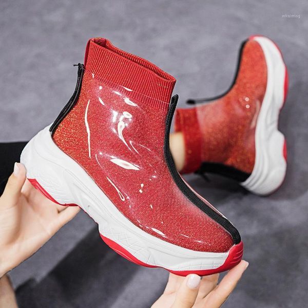 

boots winter women ankle pvc waterproof short thick bottom warm snow shoes booties woman casual shoes1, Black