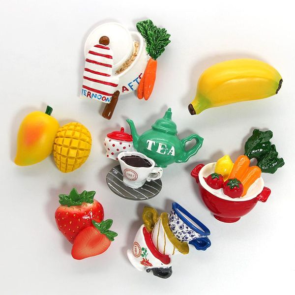 

bionic food creative magnetic refrigerator stick fridge magnet banana mango strawberry carrot cup model refrigerator decoration jllyug