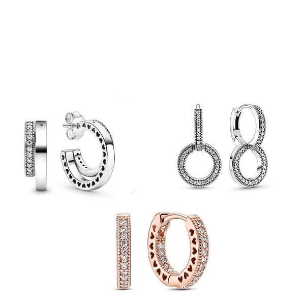 

kakany 2020 new high-quality personality shiny pavé double circle charm earrings original fashion women holiday jewelry gifts, Golden;silver