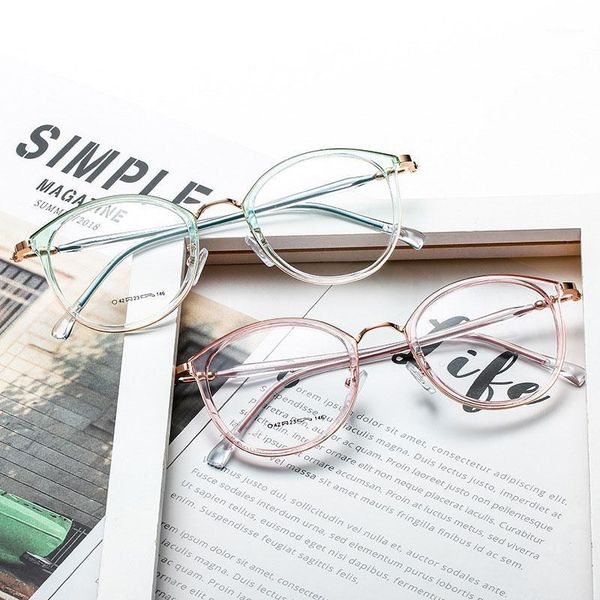 

fashion sunglasses frames exquisite oval flat mirror simple and decorative glasses trend can be equipped with myopia frame.1, Black