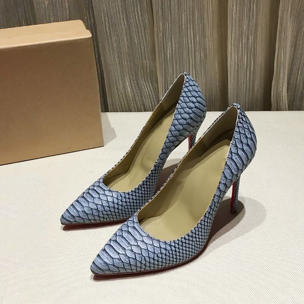 

new stiletto heels women designer pumps 8.5cm .5cm pointed toe leopard snake patten party high heels shoes, Black