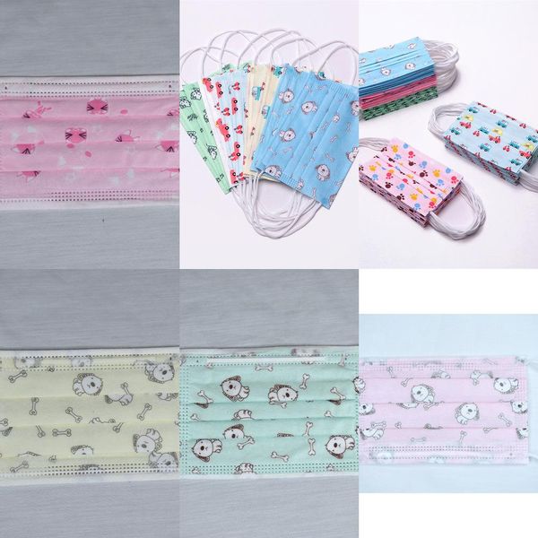 

disposable boys face child anti non-woven masks girls cartoon kids mask 0hnd 2 pollution print respirator mouth for kids breathab cjrd