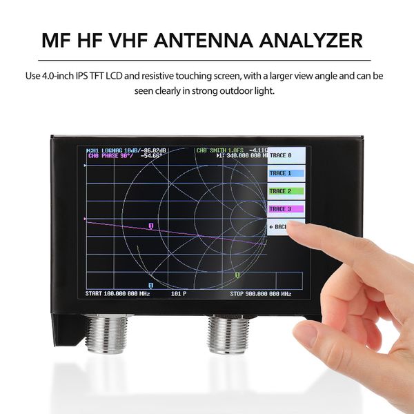FreeShipping Digital Network Analyzer 3G S-A-A-2 NanoVNA V2 Vector Nano VNA Tester MF HF VHF UHF Logic Antena Analyzer Standing Wave