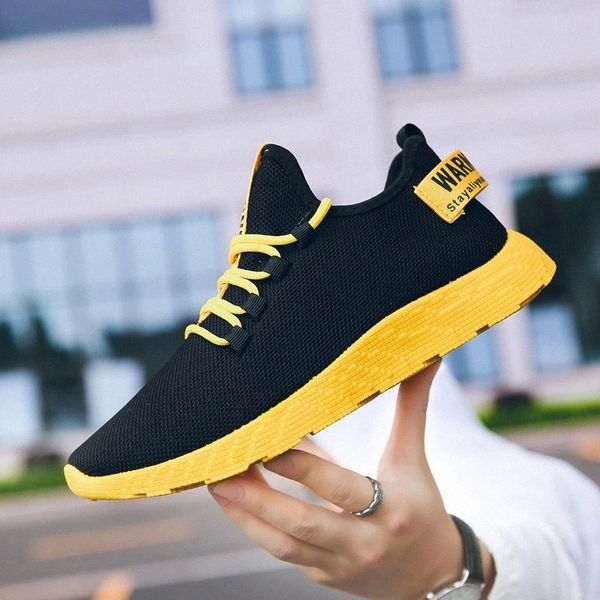 

men's breathable sneakers 2020 spring summer lightweight non-slip casual male sport shoes lace up men's flat walking shoes #tl0x