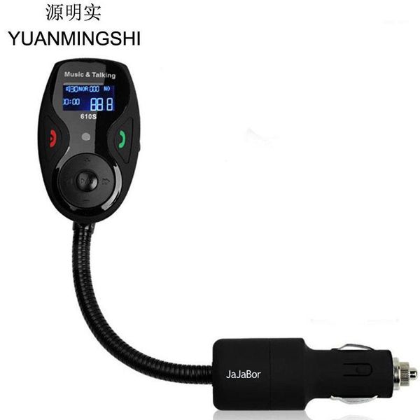 

yuanmingshi car fm transmitter mp3 bluetooth audio player wireless fm modulator car kit handstalk a2dp voltage display1