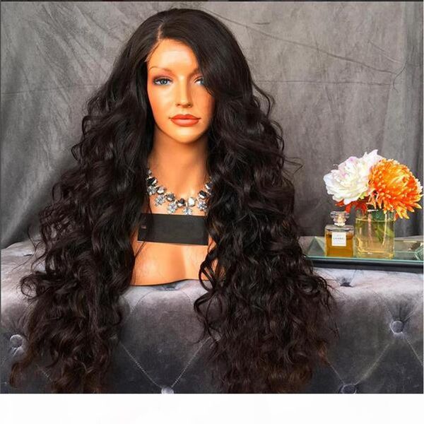 

full lace human hair wigs for black women 130-180% density pre plucked brazilian remy hair body wave hair wigs, Black;brown