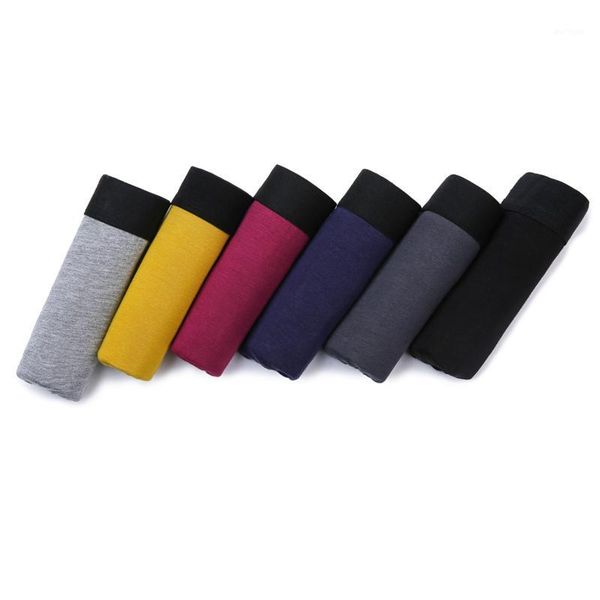 

men boxer solid bamboo fiber breathable comfortable underwear man boxers super-elastic shorts black underpants male panties gay1, Black;white