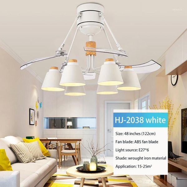 

electric fans invisible mute ceiling fan lamp 48-inch modern e27 fashion abs fan-leaf creative livingroom dining room bedroom decoration lam