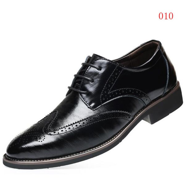 

men dress shoes gentleman personality trend paty leather wedding shoes men flats leather oxfords formal zapatos hombre, Black