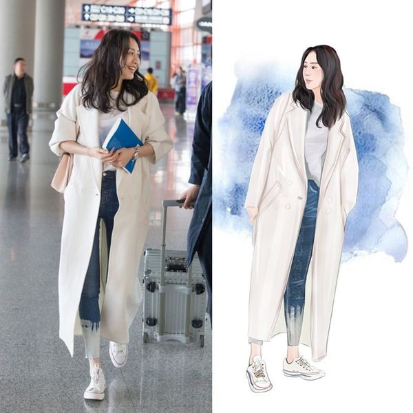 

new autumn women coat harajuku streetwear women clothes korean plus size velvet jacket wool coat white woolen coat female 201103, Black