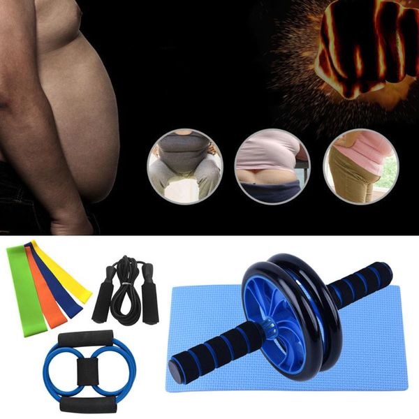 

resistance bands 8pcs abdominal wheel sets latex ring 8-character puller skipping rope fitness equipment for home gym sport training