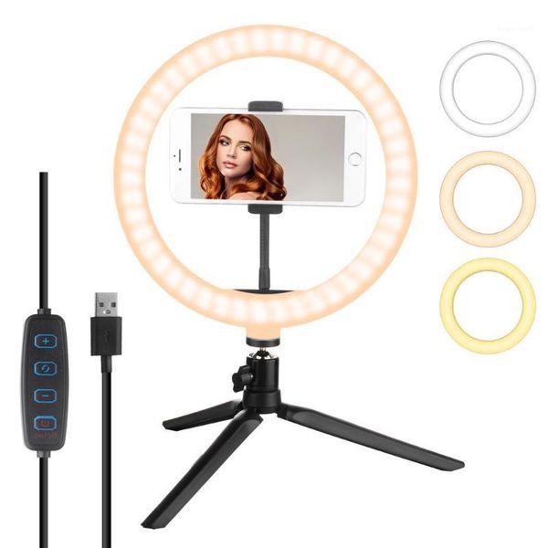 

fomito led ring light 10 inch diameter three modes selfie light suitable for make up smartphone shooting character1