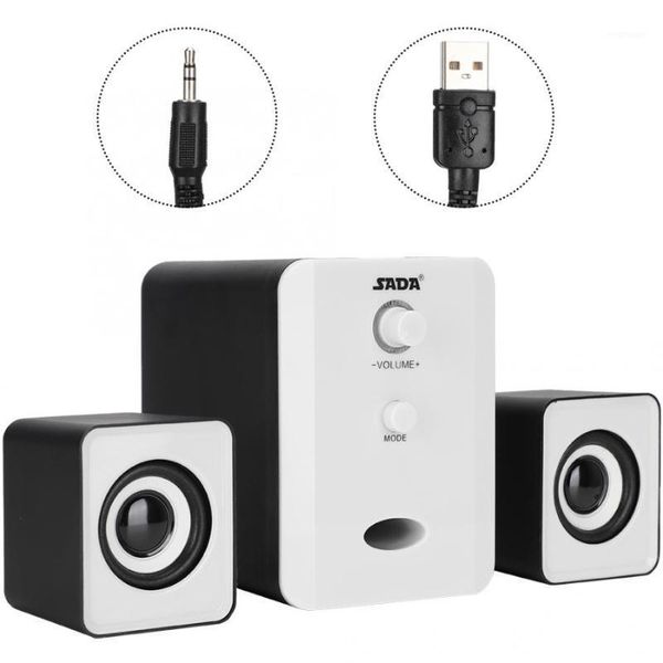 

sada d-201 mini usb bluetooth speaker 2.1 surround sound heavy bass with 3inch woofer for desklapcomputer mobile phone1
