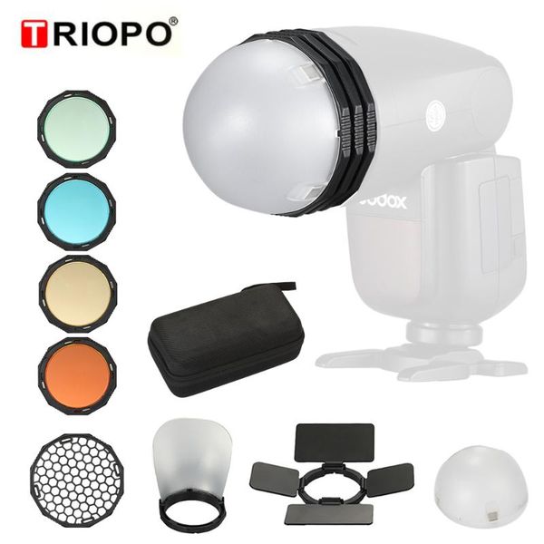 

lighting & studio accessories triopo magnetic round head flash accessory kit for godox v1 h200r pography replacement parts r1 f1-200