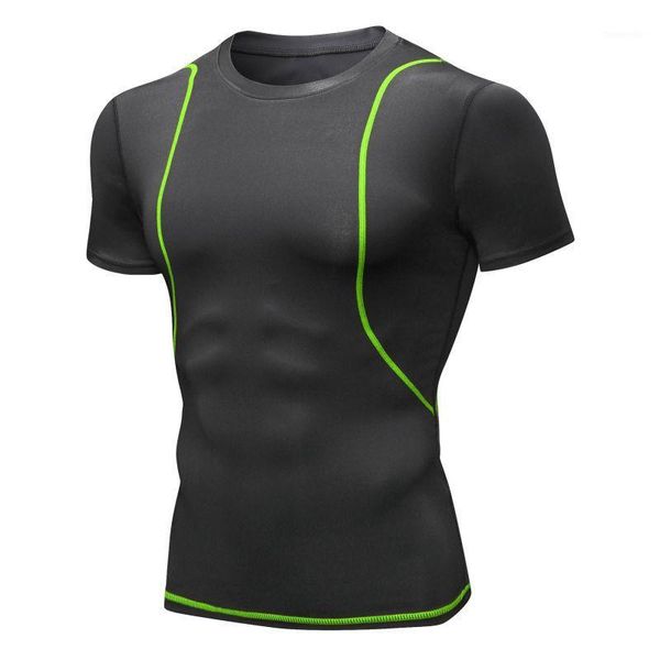 

running jerseys men t-shirt sports quick-drying wear resistant breathable round collar bottoming short sleeve1, Black;blue