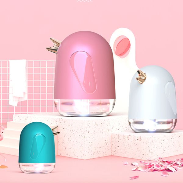 

humidifiers 330ml mini cute bird shape humidifier usb rechargeabe essential oil diffuser colorful lights home office mute car air purifier