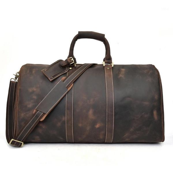 

yupinxuan 2020 mens big size cow leather duffle bags vintage leather traveling bags1