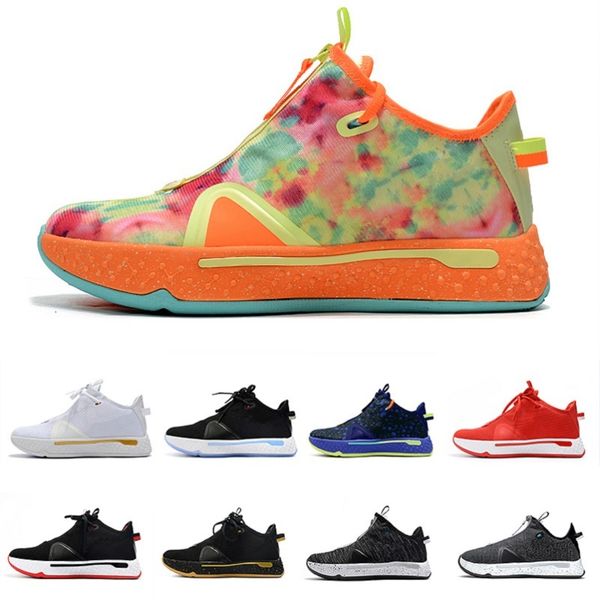 

gatorade plaid paul george usa triple black white pg 4 iv pg 4 mens shoes pcg pg4 trainers men sports sneakers 40-46