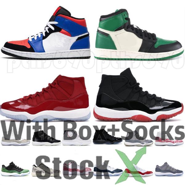 

mens women basketball shoes xii 11 11s bred jumpman 23 legend blue unc 1s 12s cap and gown prm low snake navy keychain sneakers with box