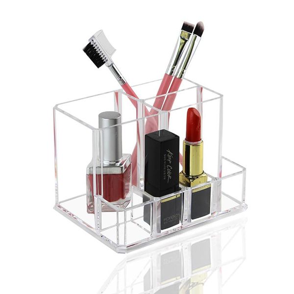 

mordoa acrylic display makeup box держатель подставка для макияжа кисти для помады хранения прозрачный дисплей cosmetic organizer, Pink;blue