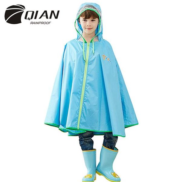 

qian rainproof kids rain coat flowering in rain children rainwear pu coating rainsuit transparent big brim cloak raincoat sqcnuk pingtoy